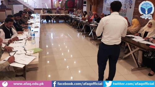 AFAQ Bahawalpur Region conducted a 2-Day Principal Training Workshop