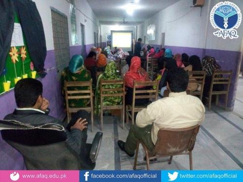 Cluster training workshop arranged by AFAQ&rsquo;s regional office Lahore (south)